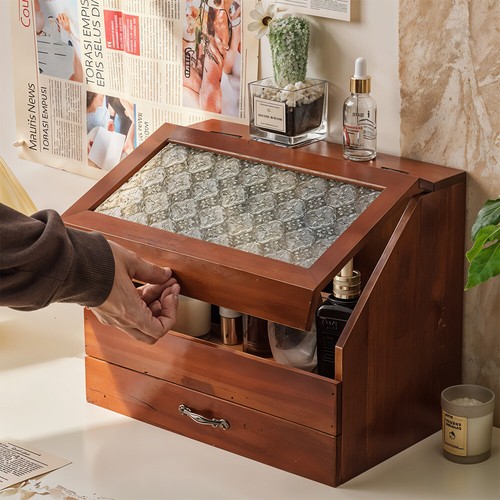 Desktop wooden storage cabinet - wooden,