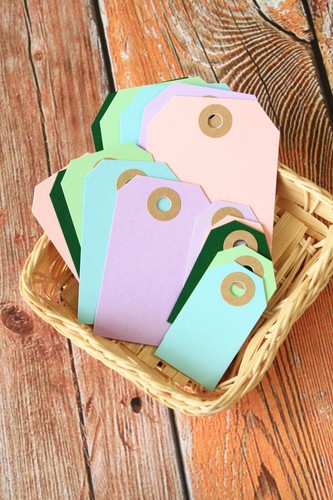 Spring colours luggage tags - colours,