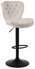 Ivory Velvet Bar Stools Breakfast Kitchen Bar Cream Ivory velvet plush padded