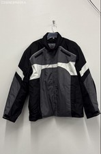 Bilt Gray Black White Men's Zip Out Lining Padded Motorcycle Jacket - Size 4XL