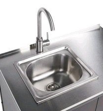 Stainless Steel Sink 38x32.5cm with Tap & Waste for Caravan Motorhome Camper