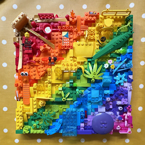 Lego mosaic brick wall art - brick,