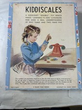 Vintage Kiddicraft Sensory Motor Skills Kiddi Scales Toy Boxed 1950’s