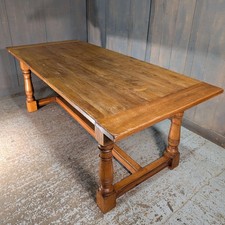 Plank top oak - refectory, table