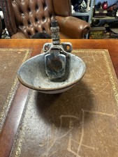 Vintage Traditional Galvanised Cast Iron Cattle Trough Feeder 26x22x24cm