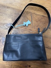 RADLEY Small Black Vintage Leather Shoulder Bag