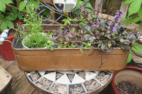 Antique french copper planter - antique,