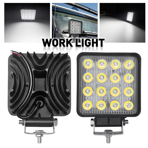 12v bright square - 2x, white