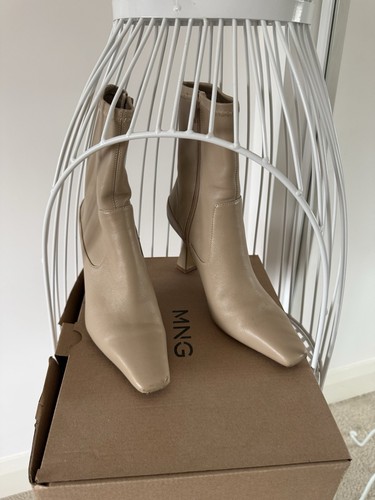 Mango light tan heeled leather - light,