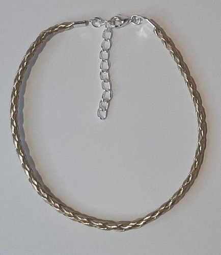 New braided leather anklet - new,