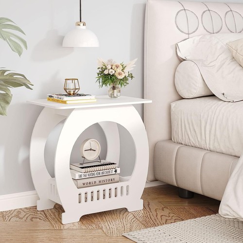 Bedside table white drawer - table,