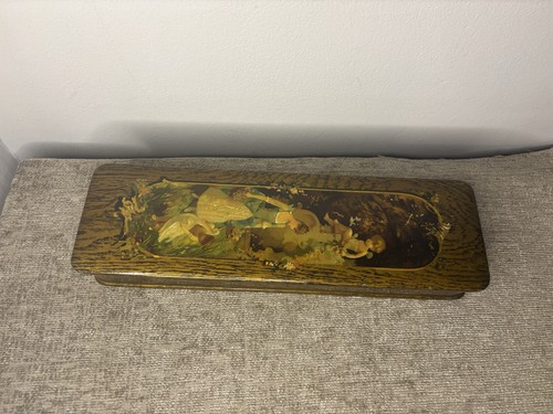 Antique papier mache glove box - antique,