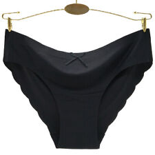 Womens Seamless Ice Silk Midi Briefs Comfort Smooth Panties Knickers Size 12, M