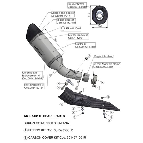 Muffler leovince exhaust - muffler,