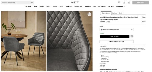 Next dark grey dining - -, table