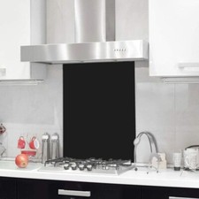 Belofay Designer Black Colour Toughened Glass Heat Resistant Kitchen Splashback