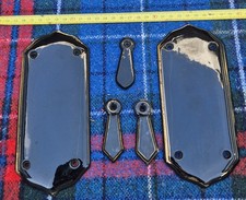 2 Antique  Black Ceramic Door