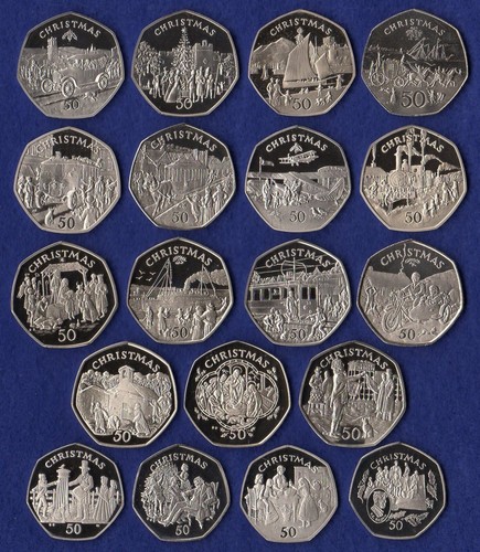 Isle man christmas 50p - man,
