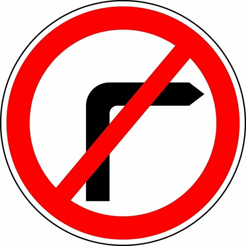Road traffic right turn - ,