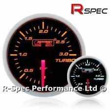 52mm Prosport Super Amber White Turbo Diesel 3 Bar Boost Gauge Kit - TDI DIESEL