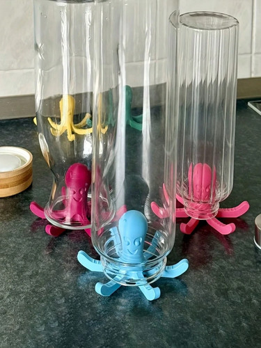 Water bottle drying rack - water,