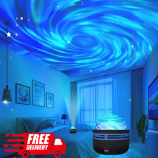 LED Galaxy Projector Night Light Star Sky Bedroom Kids Lamp Plug-In