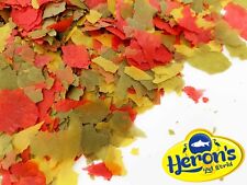 HERONS Premium Tropical Fish Food Flakes SPIRULINA MALAWI GOLDFISH COLOUR FLAKE