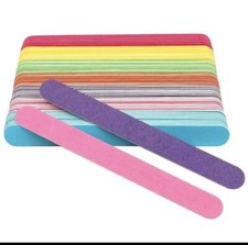 24pc Medium Fine Grit Nail Files Emery Board Buffing Manicure Beauty Pack Set