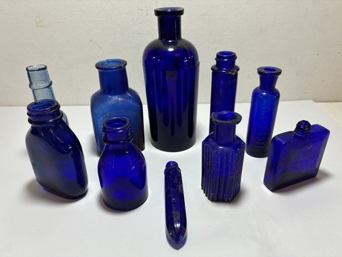 Job lot old cobalt blue - lot,