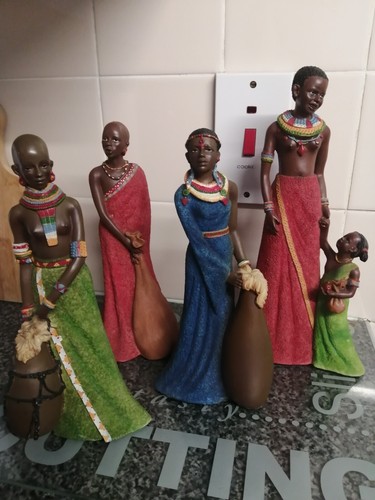 African masai figurines - african,