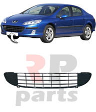 FOR PEUGEOT 407 2004 -2010 NEW FRONT BUMPER CENTER LOWER GRILLE BLACK 7414 GF 