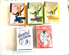 Card Magic Svengali+Mental Pictoria+Marked+Cardtoon+Tapered Decks. Mentalism