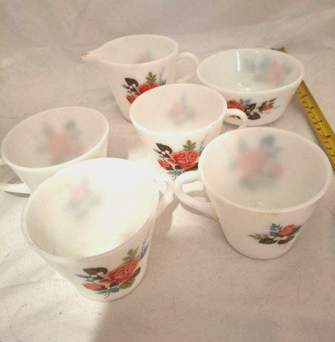 Vintage jaj pyrex cottage - cottage, rose