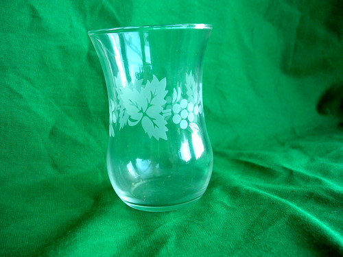 Small glass with - small,