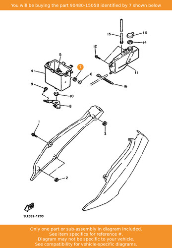 Yamaha grommet 90480 15058 - grommet,, 90480-15058