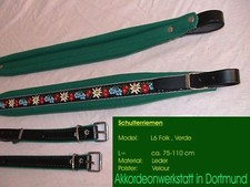 6 cm accordion straps, straps, correas para accordion, accordion straps folk green