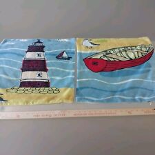 Pair of Blue Red Lighthouse /