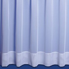 Manhatten Jayne Plain White Net Curtain 7" Envelope Hem Sold by the Metre Wide