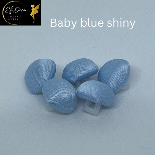 Baby blue satin fabric - , covered