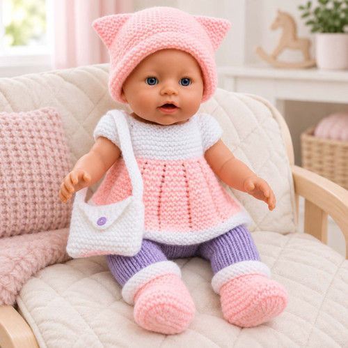 Knitting pattern baby doll - dk,