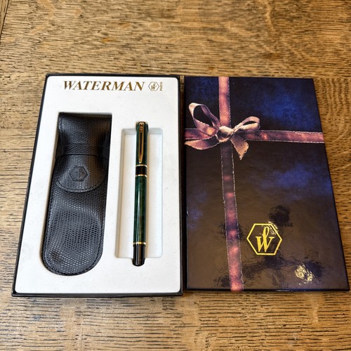 Waterman green black - black, gold