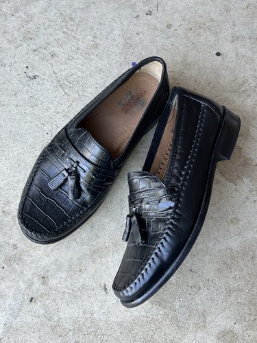 Florsheim black leather - black,