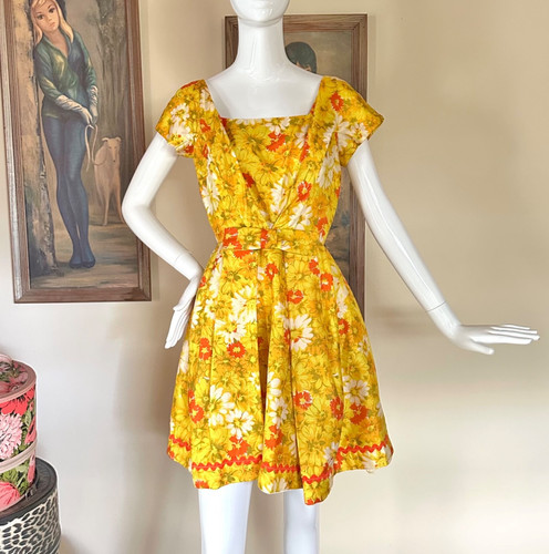 Vintage 1950s silk sunshine - 1950s,
