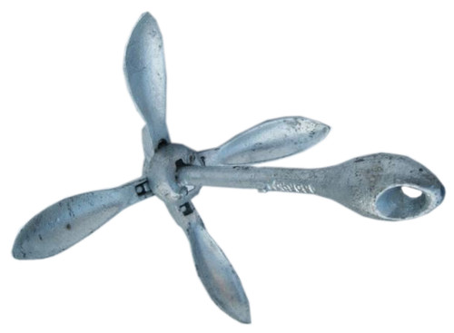 8kg galvanised folding grapnel - galvanised,