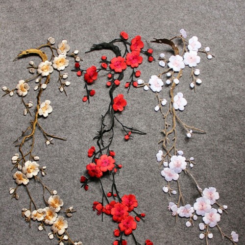 Beautiful embroidered plum - embroidered,