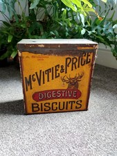 Vintage Mcvities Digestives Biscuit Tin Advertising Shop Display Antique Decor