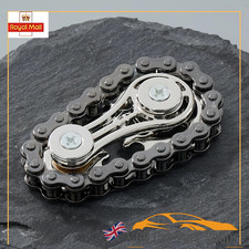 Metal Bike-Chain Gear Fidget Spinner EDC Stress-Relief Finger Gyro Toy Black