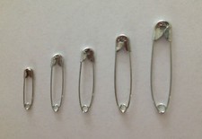 SAFETY METAL PINS SILVER BLACK