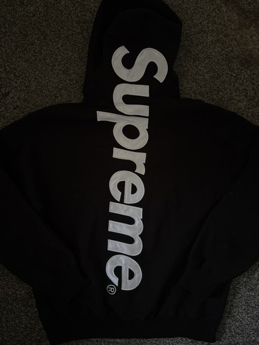 Supreme satin applique hoodie - satin,