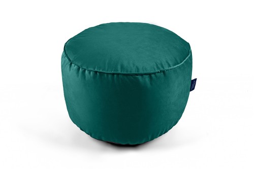 Velvet round beanbag footstool - beanbag,